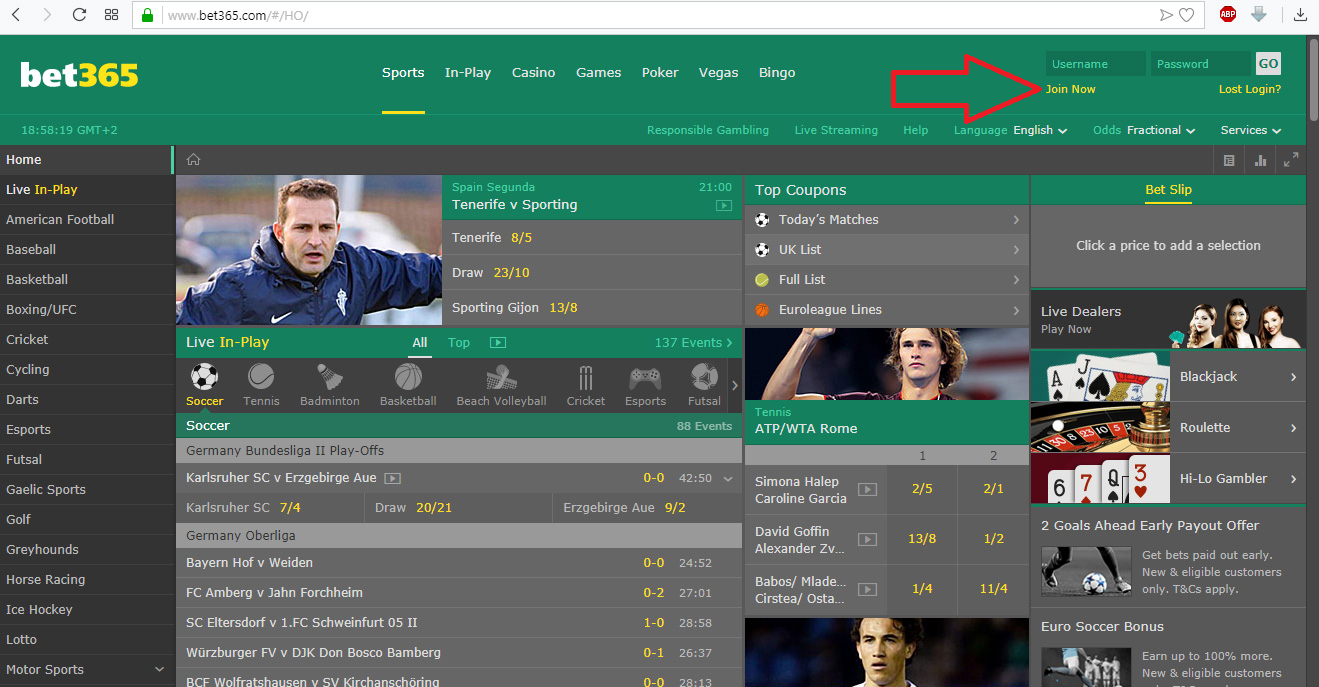 Bet365 login Nigeria